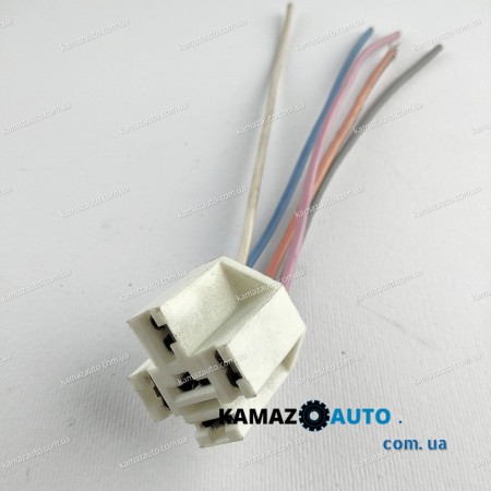 Роз'єм з'єднувальний для реле 5-ти і 4-х контактних з проводами 40А (виробництво АВАР м.Псков) КамАЗ-4310,5320, УрАЛ-375, 4320, КРАЗ-255, 260, МАЗ // 5320-3730570 / 901.3747